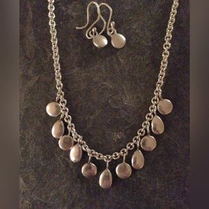 Sterling, artisan made necklace and earrings. Timeless and beautiful.